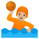Google (Android 12L)  🤽🏼  Person Playing Water Polo: Medium-light Skin Tone Emoji