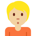 Twitter (Twemoji 14.0)  🙎🏼  Person Pouting: Medium-light Skin Tone Emoji