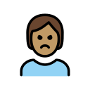 OpenMoji 13.1  🙎🏽  Person Pouting: Medium Skin Tone Emoji