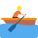 Twitter (Twemoji 14.0)  🚣🏼  Person Rowing Boat: Medium-light Skin Tone Emoji
