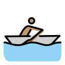 OpenMoji 13.1  🚣🏽  Person Rowing Boat: Medium Skin Tone Emoji