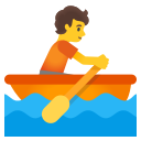 Google (Android 12L)  🚣  Person Rowing Boat Emoji