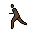 OpenMoji 13.1  🏃🏿  Person Running: Dark Skin Tone Emoji