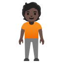 Google (Android 12L)  🧍🏿  Person Standing: Dark Skin Tone Emoji
