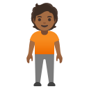 Google (Android 12L)  🧍🏾  Person Standing: Medium-dark Skin Tone Emoji