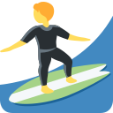 Twitter (Twemoji 14.0)  🏄  Person Surfing Emoji