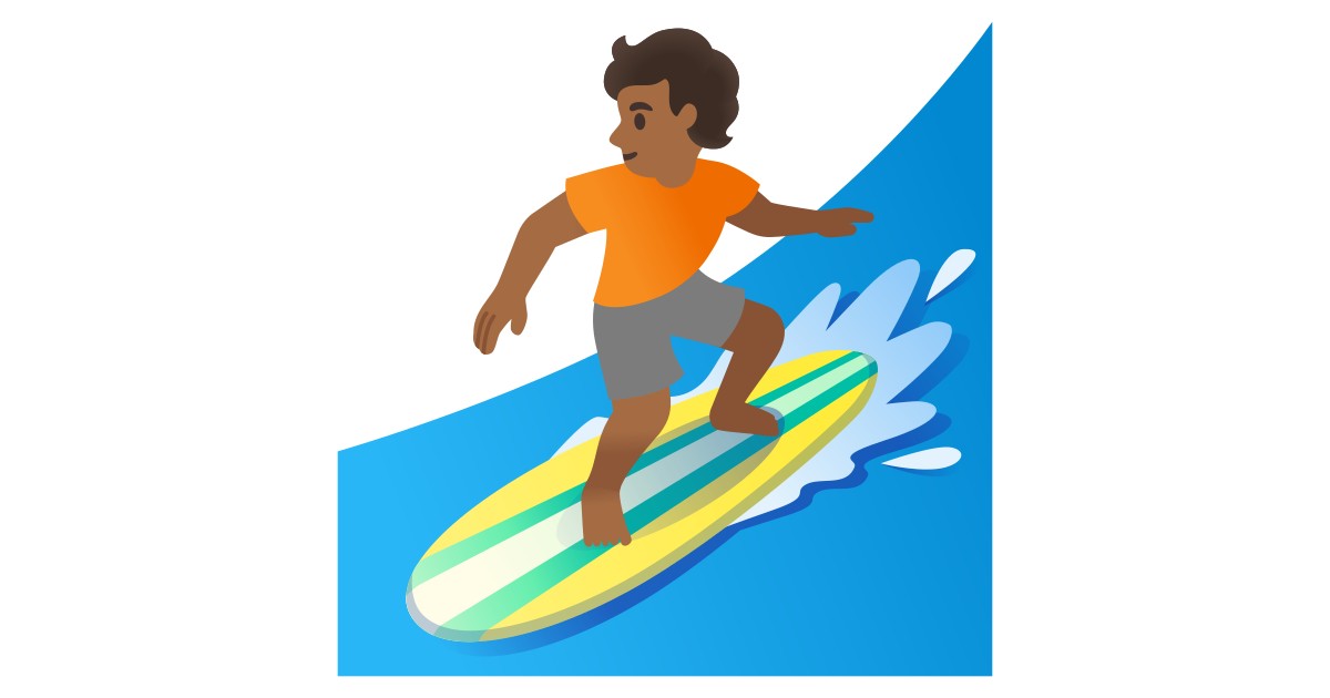 🏄🏾  Person Surfing: Medium-dark Skin Tone