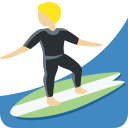 Twitter (Twemoji 14.0)  🏄🏼  Person Surfing: Medium-light Skin Tone Emoji