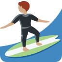 Twitter (Twemoji 14.0)  🏄🏽  Person Surfing: Medium Skin Tone Emoji