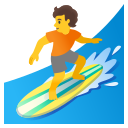 Google (Android 12L)  🏄  Person Surfing Emoji