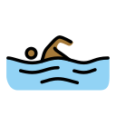 OpenMoji 13.1  🏊🏾  Person Swimming: Medium-dark Skin Tone Emoji