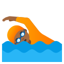 Google (Android 12L)  🏊🏾  Person Swimming: Medium-dark Skin Tone Emoji