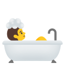 Google (Android 11.0)  🛀  Person Taking Bath Emoji
