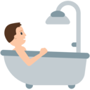 Mozilla (FxEmojis v1.7.9)  🛀  Person Taking Bath Emoji