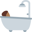 Twitter (Twemoji 14.0)  🛀🏾  Person Taking Bath: Medium-dark Skin Tone Emoji
