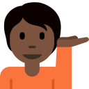 Twitter (Twemoji 14.0)  💁🏿  Person Tipping Hand: Dark Skin Tone Emoji