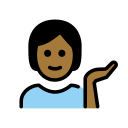 OpenMoji 13.1  💁🏾  Person Tipping Hand: Medium-dark Skin Tone Emoji