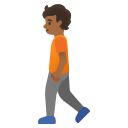 Google (Android 12L)  🚶🏾  Person Walking: Medium-dark Skin Tone Emoji