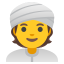 Google (Android 12L)  👳  Person Wearing Turban Emoji