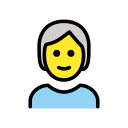 OpenMoji 13.1  🧑‍🦳  Person: White Hair Emoji