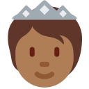 Twitter (Twemoji 14.0)  🫅🏾  Person With Crown: Medium-dark Skin Tone Emoji