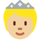Twitter (Twemoji 14.0)  🫅🏼  Person With Crown: Medium-light Skin Tone Emoji