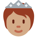 Twitter (Twemoji 14.0)  🫅🏽  Person With Crown: Medium Skin Tone Emoji