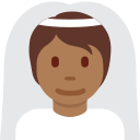 Twitter (Twemoji 14.0)  👰🏾  Person With Veil: Medium-dark Skin Tone Emoji