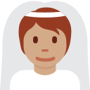 Twitter (Twemoji 14.0)  👰🏽  Person With Veil: Medium Skin Tone Emoji
