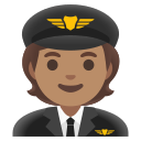 Google (Android 12L)  🧑🏽‍✈️  Pilot: Medium Skin Tone Emoji