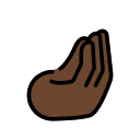 OpenMoji 13.1  🤌🏿  Pinched Fingers: Dark Skin Tone Emoji