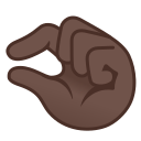 Google (Android 12L)  🤏🏿  Pinching Hand: Dark Skin Tone Emoji