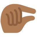 Twitter (Twemoji 14.0)  🤏🏾  Pinching Hand: Medium-dark Skin Tone Emoji