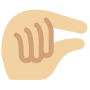 Twitter (Twemoji 14.0)  🤏🏼  Pinching Hand: Medium-light Skin Tone Emoji