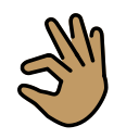 OpenMoji 13.1  🤏🏽  Pinching Hand: Medium Skin Tone Emoji