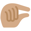 Twitter (Twemoji 14.0)  🤏🏽  Pinching Hand: Medium Skin Tone Emoji
