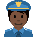 Twitter (Twemoji 14.0)  👮🏿  Police Officer: Dark Skin Tone Emoji