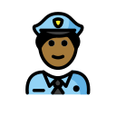 OpenMoji 13.1  👮🏾  Police Officer: Medium-dark Skin Tone Emoji