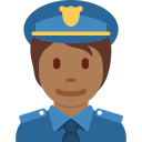 Twitter (Twemoji 14.0)  👮🏾  Police Officer: Medium-dark Skin Tone Emoji