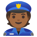 Google (Android 12L)  👮🏾  Police Officer: Medium-dark Skin Tone Emoji