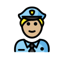 OpenMoji 13.1  👮🏼  Police Officer: Medium-light Skin Tone Emoji