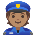 Google (Android 12L)  👮🏽  Police Officer: Medium Skin Tone Emoji