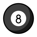 OpenMoji 13.1  🎱  Pool 8 Ball Emoji