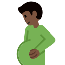 Twitter (Twemoji 14.0)  🫃🏿  Pregnant Man: Dark Skin Tone Emoji