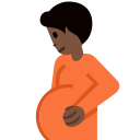 Twitter (Twemoji 14.0)  🫄🏿  Pregnant Person: Dark Skin Tone Emoji