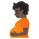 Google (Android 12L)  🫄🏿  Pregnant Person: Dark Skin Tone Emoji