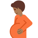 Twitter (Twemoji 14.0)  🫄🏾  Pregnant Person: Medium-dark Skin Tone Emoji