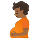 Google (Android 12L)  🫄🏾  Pregnant Person: Medium-dark Skin Tone Emoji