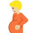 Twitter (Twemoji 14.0)  🫄🏼  Pregnant Person: Medium-light Skin Tone Emoji