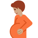 Twitter (Twemoji 14.0)  🫄🏽  Pregnant Person: Medium Skin Tone Emoji